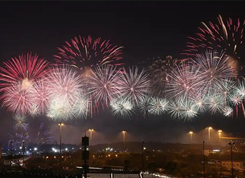 金寨县焰火晚会